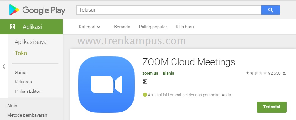 Aplikasi Zoom Cloud Meetings